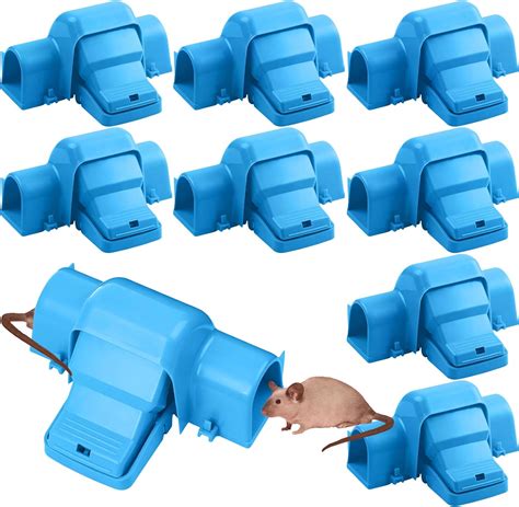 Kittmip 8 Pcs Dual Entry Large Rat Traps Tunneled Safe Pest