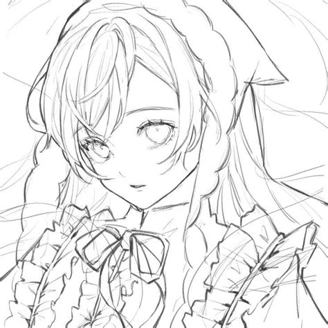 anime sketch  coloring girl animes manga drawing anime  art