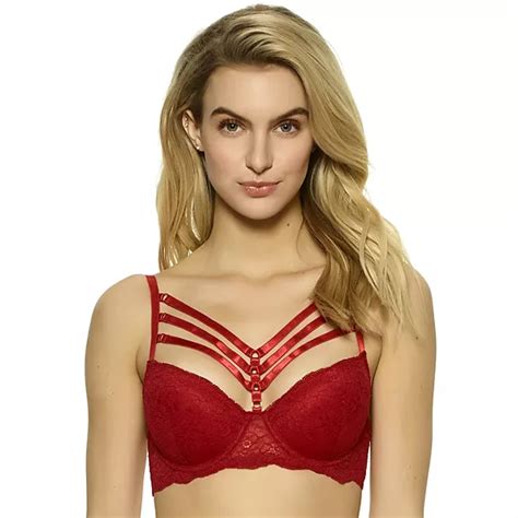 Jezebel Ginger Lace Sexy Strappy Bra