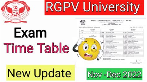 Rgpv Exam New Update Rgpv Time Table Rgpv Today News Youtube