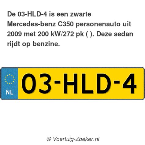 Kenteken Hld Mercedes Benz C Auto Hld Voertuig Zoeker Nl