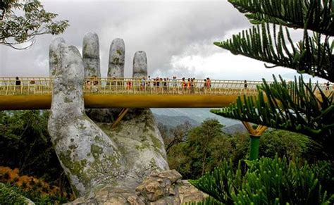 Concrete 'Hands Of The Gods' Hold Vietnam's Golden Bridge. Pics Are Viral