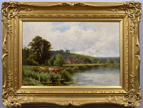 Henry H Parker 19th Century Landscape Oil Painting Of The River