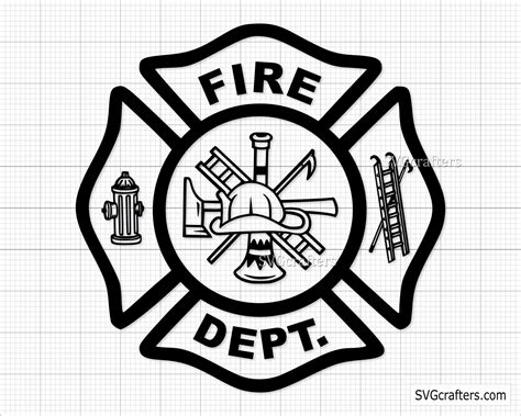 Fire Dept Fire Department St Florian Cross Svg Silhouette Projects