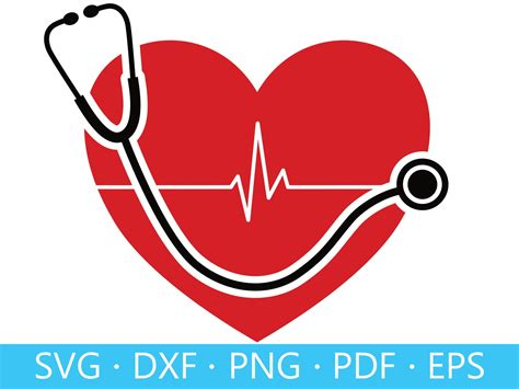 Heart Stethoscope Svg Nurse Svg Stethoscope Svg Doctor Svg Heart Stethoscope Png Heartbeat