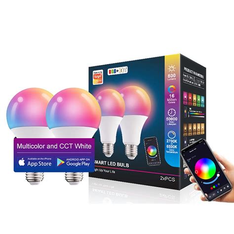 Kit Smart Tuya Lâmpada Inteligente Bluetooth Bulbo E27 Colorido Rgb