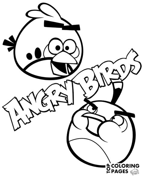 Angry Birds coloring page to print