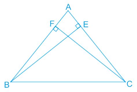 Be And Cf Are Two Equal Altitudes Of A Triangle Abc Using Rhs