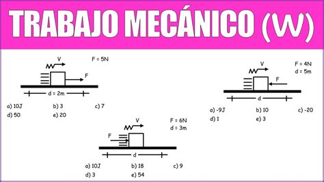 En Los Siguientes Ejercicios Encuentre El Trabajo Desarrollado Por F