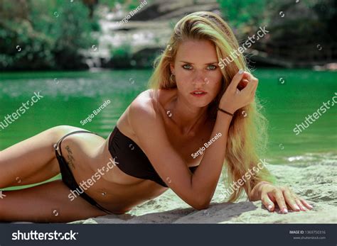 Beautiful Blonde Sexy Girl Bathing Suit Stock Photo 1369750316 Shutterstock