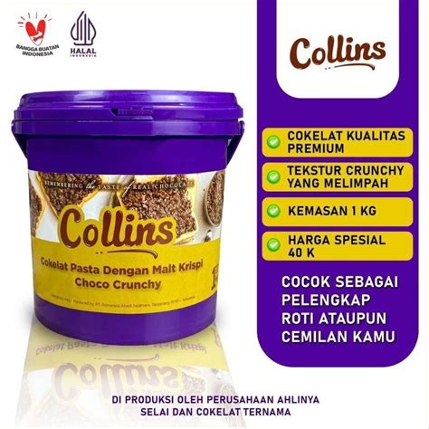 Jual Collins Dip Glaze Choco Crunchy Selai Cokelat Pasta Malt Krispi