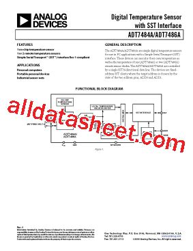 ADT7484AARMZ REEL Datasheet PDF Analog Devices