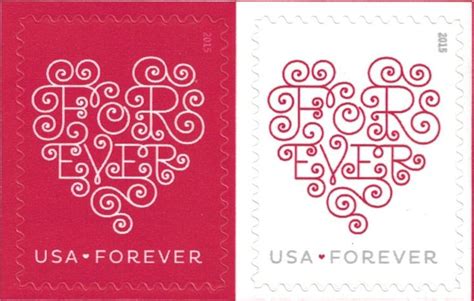 Usps Forever Hearts Forever Stamps 100 Stamps 5 Sheets