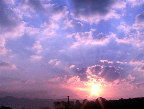 Free picture: sunrise, mountain, purple, sky, clouds