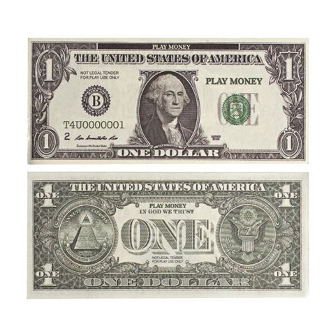 50 Dollar Bill Front And Back Play Money