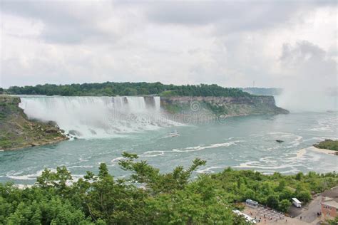 Niagara Falls is Located on the Border between Usa and Canada Stock ...