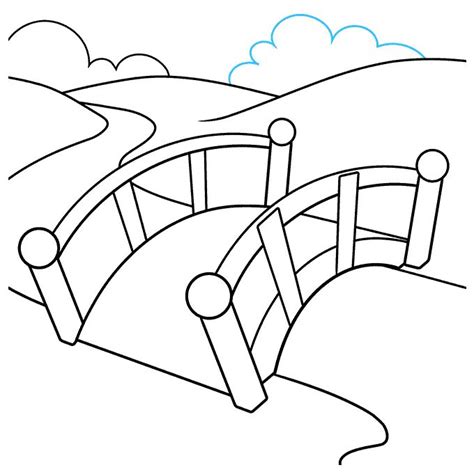 How To Draw A Bridge Really Easy Drawing Tutorial Bridge Drawing