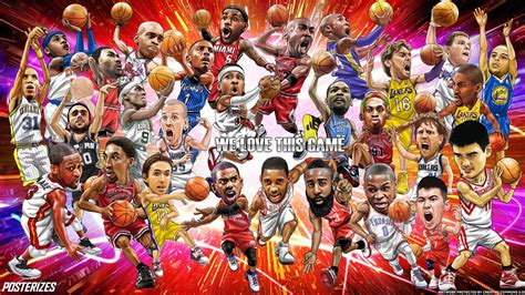 NBA Cartoon Wallpapers - Wallpaper Cave