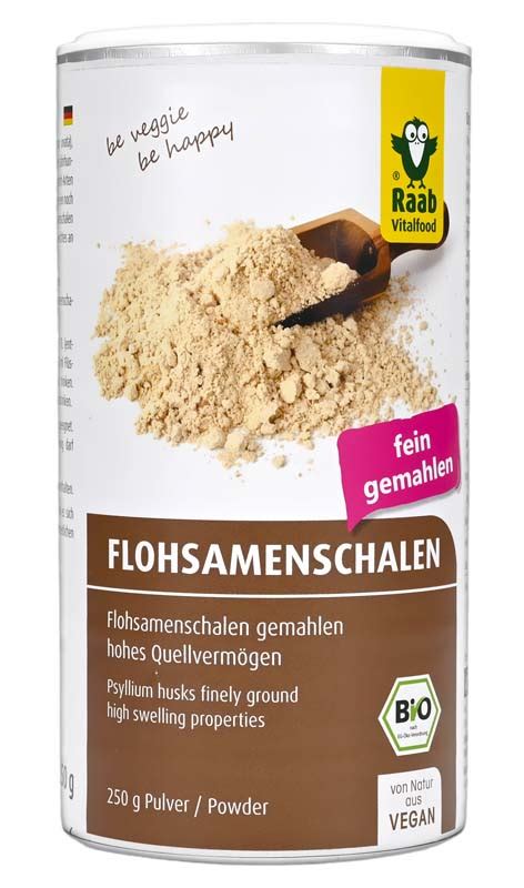 Raab Flohsamenschalen Pulver Bio G Naturpur Shop