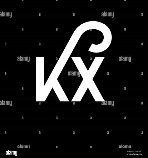 Kx Letter Logo Design On Black Background Kx Creative Initials Letter Logo Concept Kx Letter