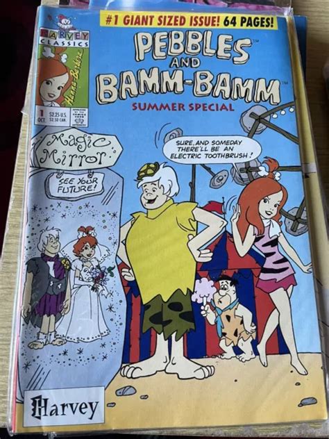 Harvey Comics Pebbles And Bamm Bamm Summer Special 1 1993 Tv Cartoon