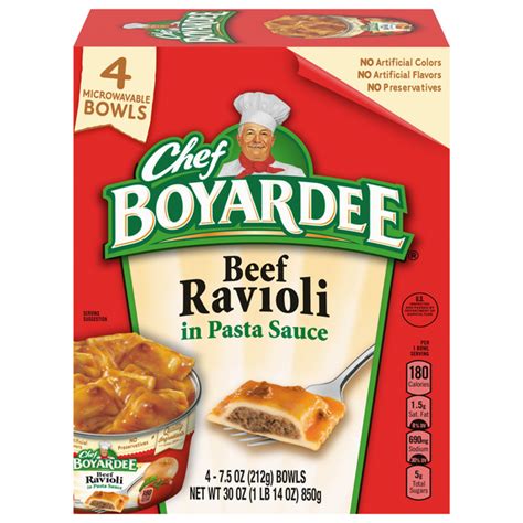 Save On Chef Boyardee Beef Ravioli In Pasta Sauce Microwave 4 Ct