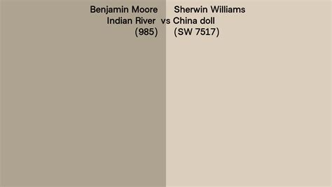 Benjamin Moore Indian River 985 Vs Sherwin Williams China Doll Sw