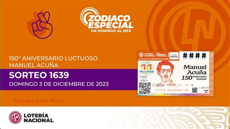 Sorteo Zodiaco Especial No 1639 Conmemorando El 150 Aniversario