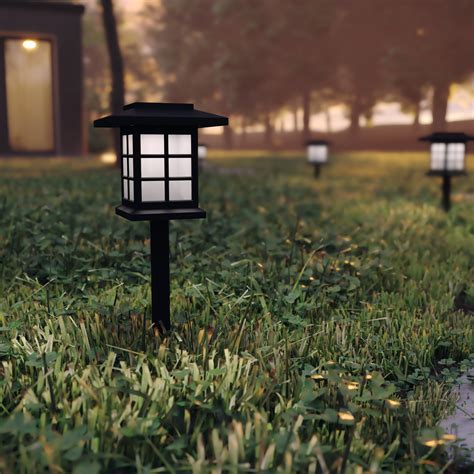 Emma Oliver 8 Pack Black Lantern Solar LED Outdoor Lights Solar