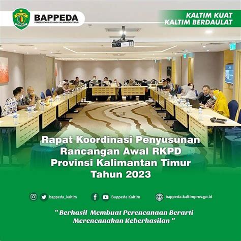 Rapat Koordinasi Penyusunan Rancangan Awal Rkpd Provinsi Kalimantan