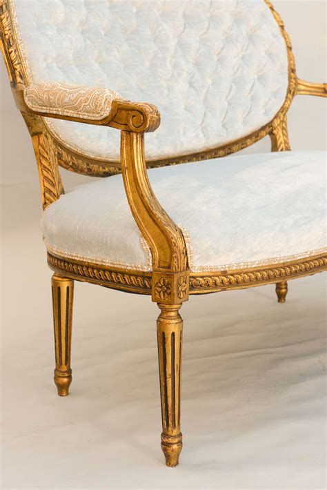 Louis Xvi 19th Century French Giltwood Canape Settee For Sale At 1stdibs