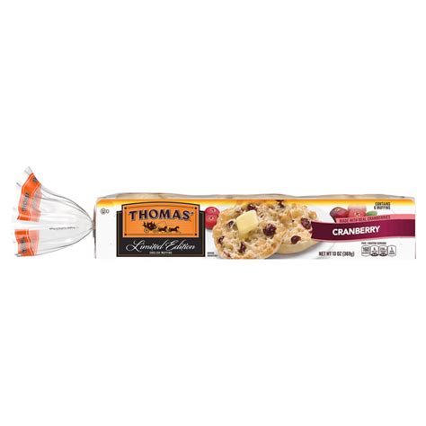 Save On Thomas English Muffins Cranberry Limited Edition 6 Ct Order