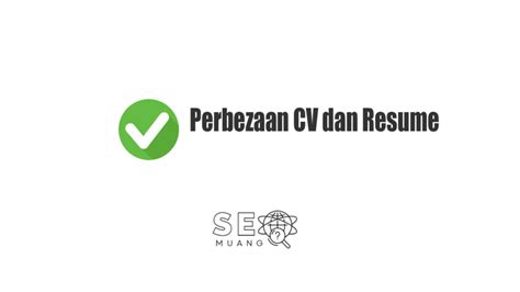 Perbezaan Cv Dan Resume