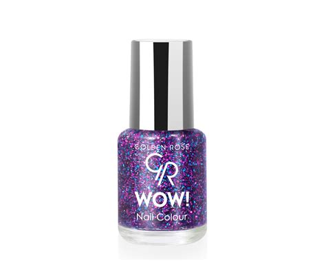 Wow Nail Lacquer Glitter Brokatowy Lakier Do Paznokci Golden Rose