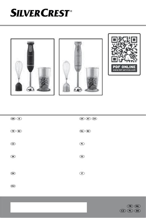 Handleiding Silvercrest Ian Staafmixer