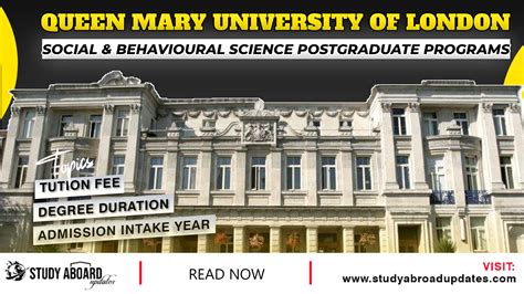 Queen Mary University Of London Social Behavioural Science Master By