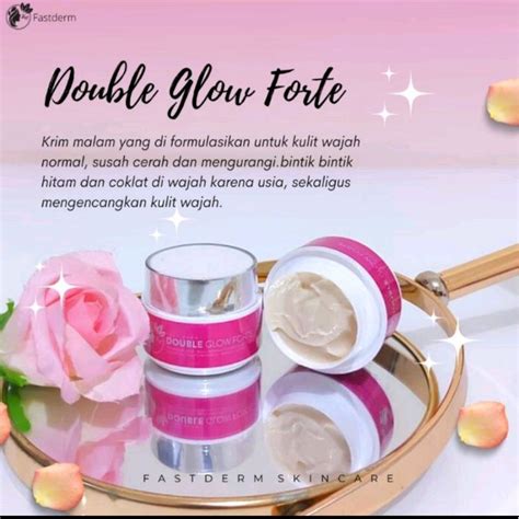 Jual Night Double Glow Forte Fastderm Cream Malam Shopee Indonesia