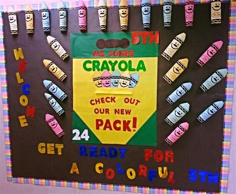 Crayon Bulletin Board Crayon Themed Classroom Classroom Door Crayon Bulletin Boards