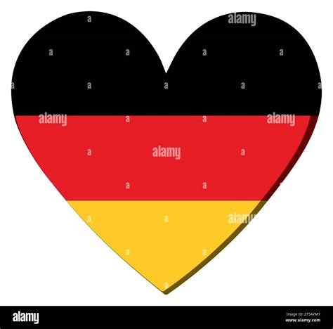 Isolated Heart Shape With The Flag Of Germany Vector Stock Vector Image