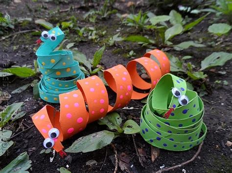 Cardboard Tube Coiled Snakes Crafts By Amanda