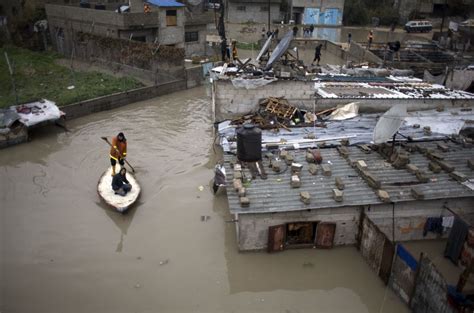 8 families evacuated as heavy rains flood Gaza | The Times of Israel