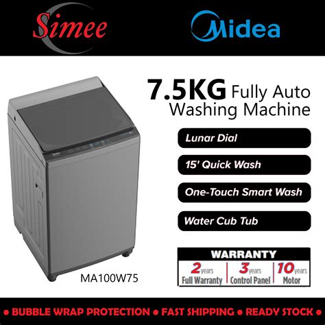 Midea MA100 Series 7 5KG Top Load Fully Auto Washing Machine MA100W75