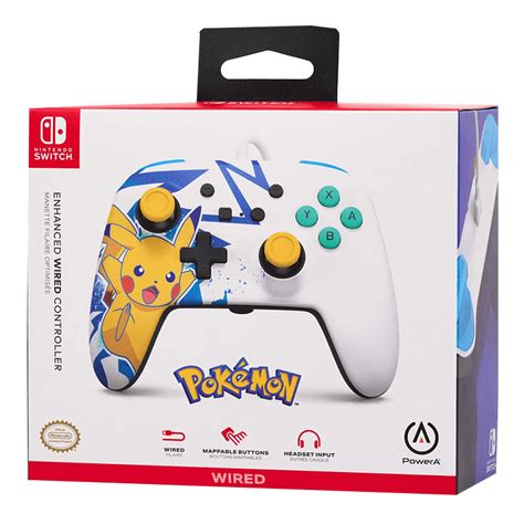 Manette Switch Filaire Pokémon Pikachu High Voltage Marque Power A