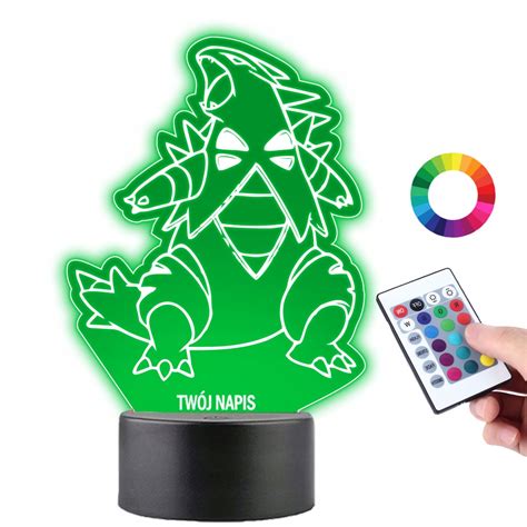 Lampka Na Biurko Statuetka Led Anime Pokemon Tyranitar Tw J Napis