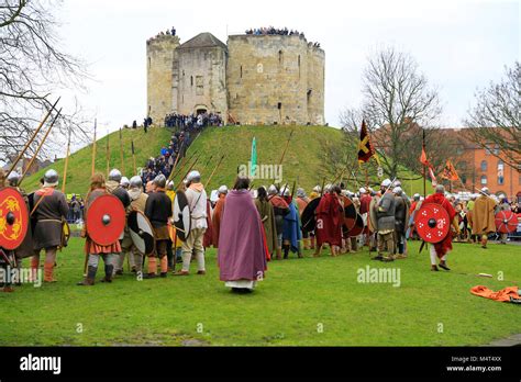 York, UK. 17 February 2018. York Jorvik Viking Festival, York, North ...