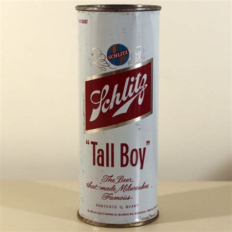 Schlitz Beer "Tall Boy" 237-09 at Breweriana.com