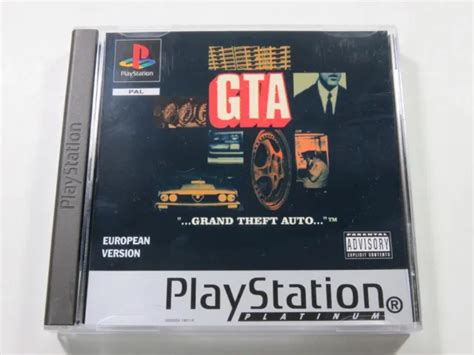 GTA GRAND THEFT Auto Sony Playstation 1 (Ps1 Platinum) Pal-Euro ...