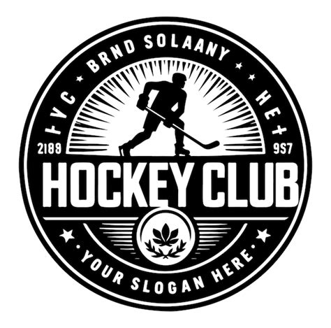 Conjunto De Emblema Y Logotipo De Hockey Sobre Hielo Logotipo Del Club