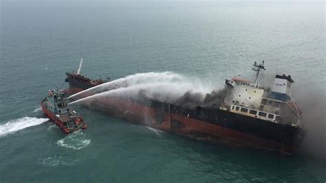 One dead, six injured in oil tanker explosion east of Hong Kong