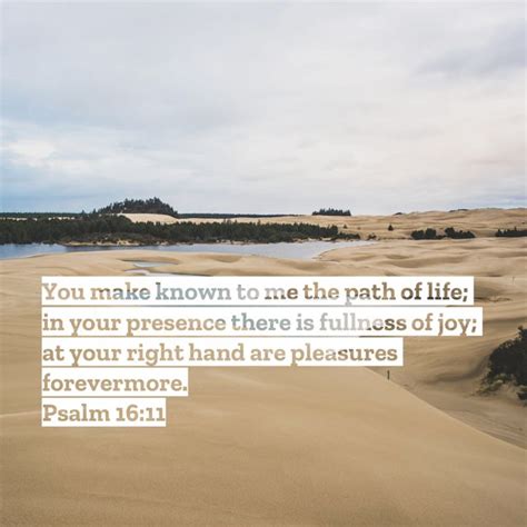 Psalm 16 11 You Make Known To Me The Path Of Life In Your Presence